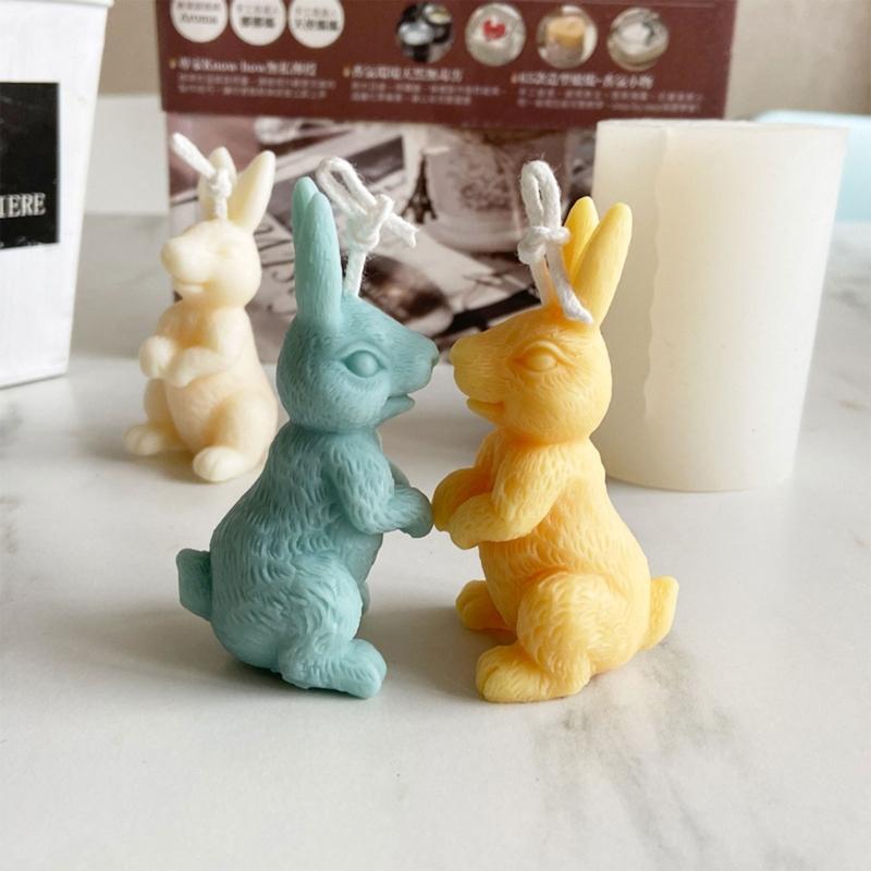 Cake Molds DIY Scented Candle Sitting Rabbit Silicone Mold Gift for Baking Lover