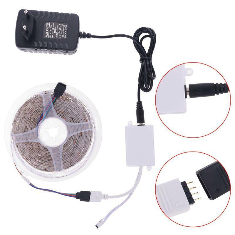 Multicolor Waterproof 5m 300 LED 3528 SMD RGB Strip Light 44 Key Remote DC 12V