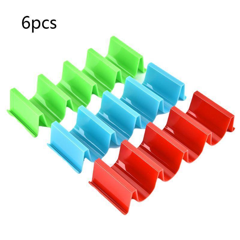 6 Pack Taco Holder Stand, Dishwasher and Freezer Safe, Holds Up to 4 Tacos Each