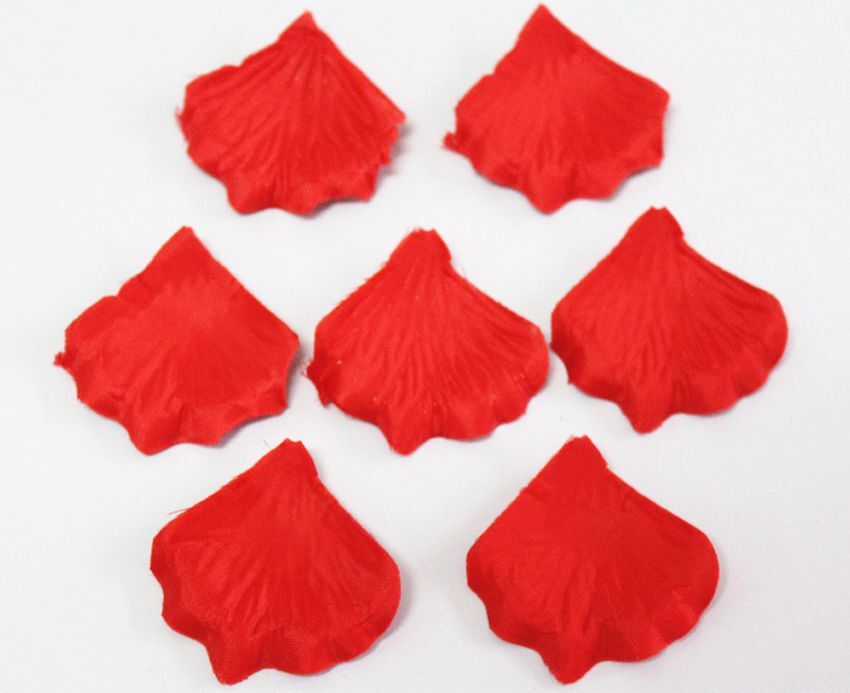 Red 1000pcs Silk Rose Flower Petals for Wedding Party Table Confetti Decorations