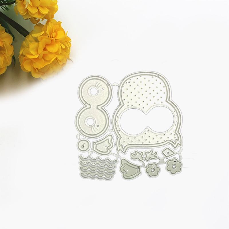 Cute Owl Pendant Metal Die Cut Embossing Stencil Cutting Die for DIY Album Photo