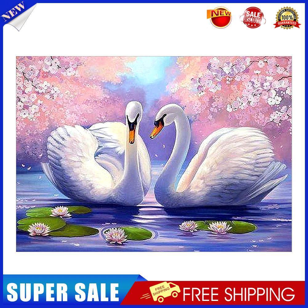 Two White Swans 5D Diamond Painting Embroidery DIY Cross Stitch Home Decor