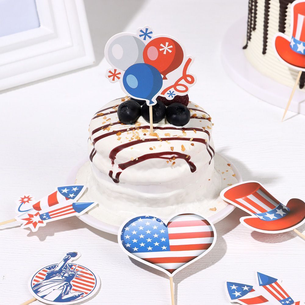 Accessory Stand Flag Independence Day Cake Decoration Cake Topper 4th of July