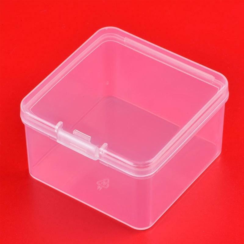 Plastic Clear Box with Lid Square Clear Containers Box for Hardware Jewelry