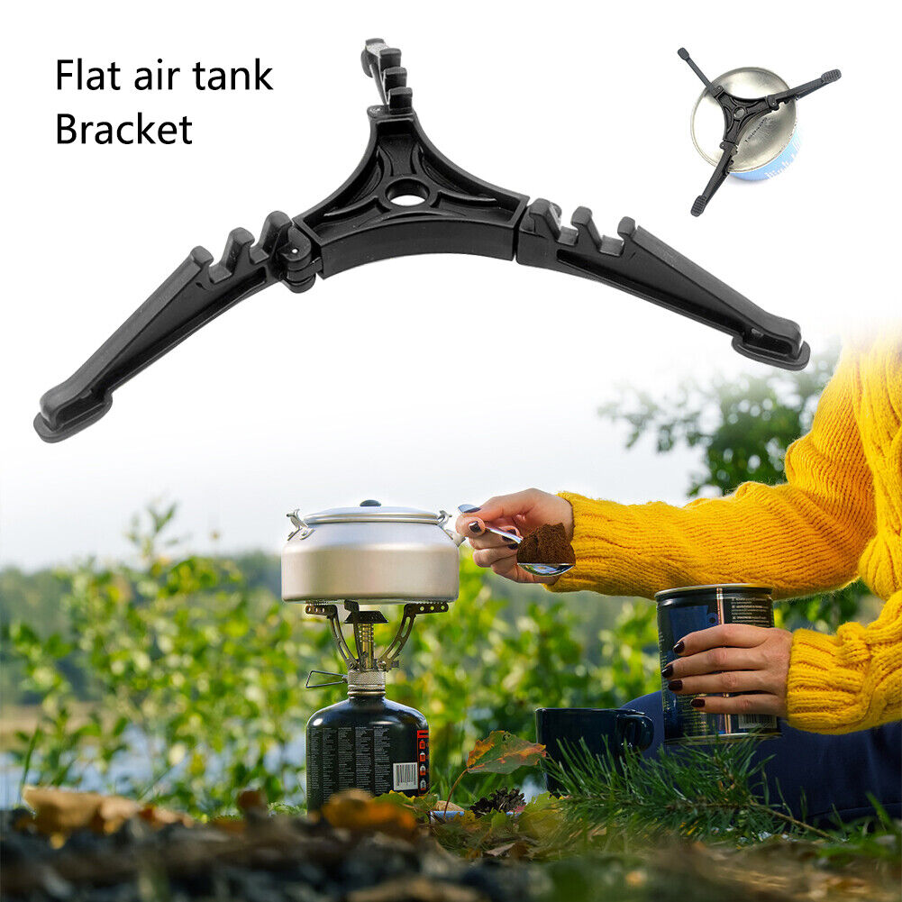Gas Tank Holder Bracket Outdoor Camping Air Bottle Tripod Canister Stand