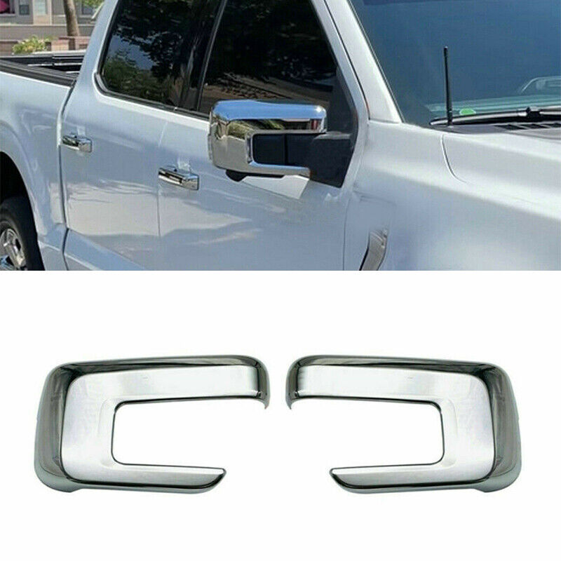 1pair Side Wing Rearview Mirror Cover Cap Trim Left & Right Fit for Ford F150