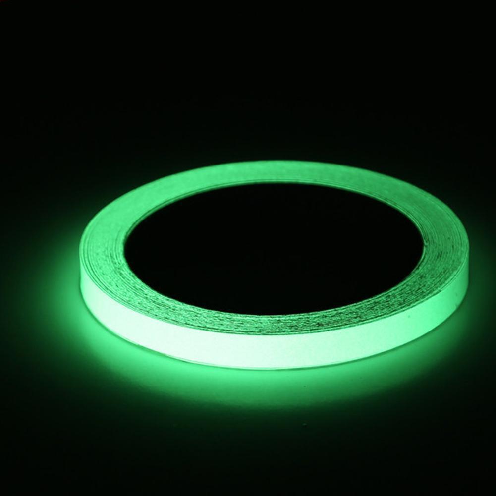 10m Luminous Warning Tape PET Night Vision Glow Tape Home Decor Tape(12mm)