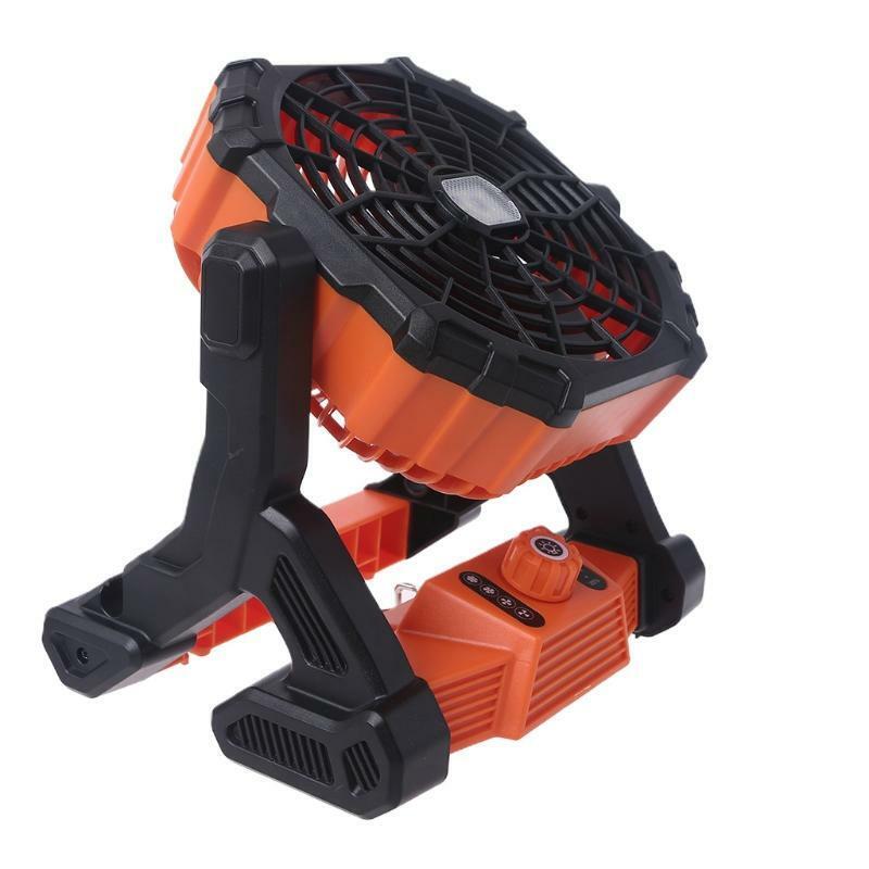 Desk Fan LED Outdoor Camping Fan Tent Lantern 7800mAh USB Rechargeable Cool Fan