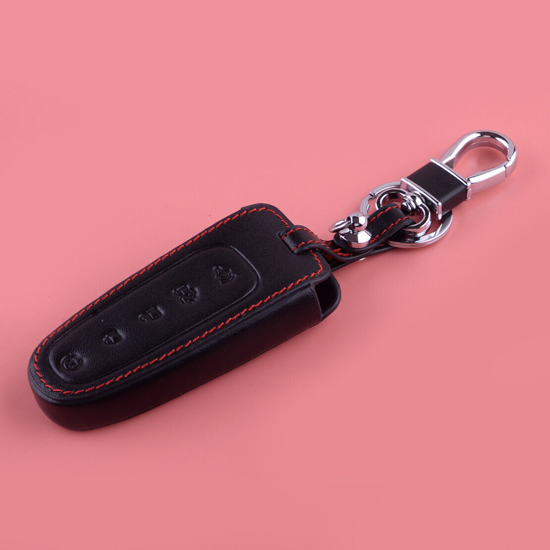 1pcs PU Leather Remote Key Fob Keychain Shell Case Fit For Ford Lincoln MKS MKT