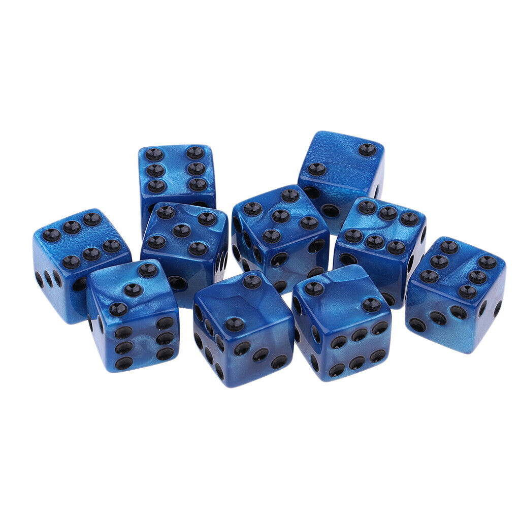 10pcs Six Sided Square Opaque D6 Dotted Square 16''    Pip