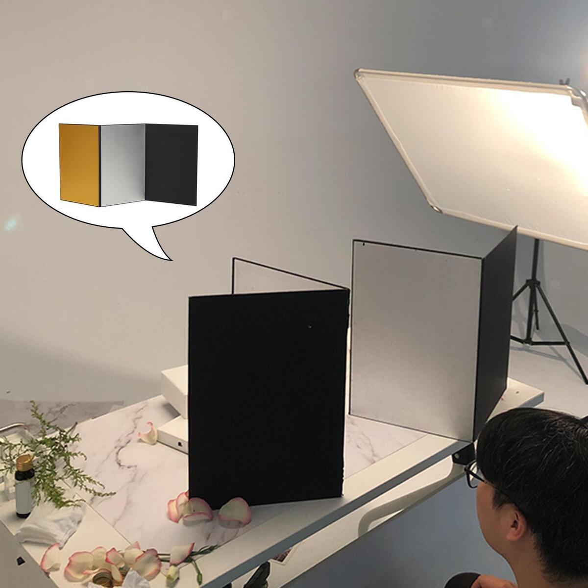 4 in 1 Photography Reflector Cardboard Tri-Folding A3 17x12 inch Accessories