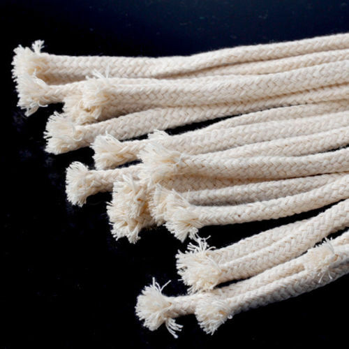 10Pcs 1.32Feet Long Dia. 1/4" Round Cotton Kerosene Oil Lamp Wicks Burner