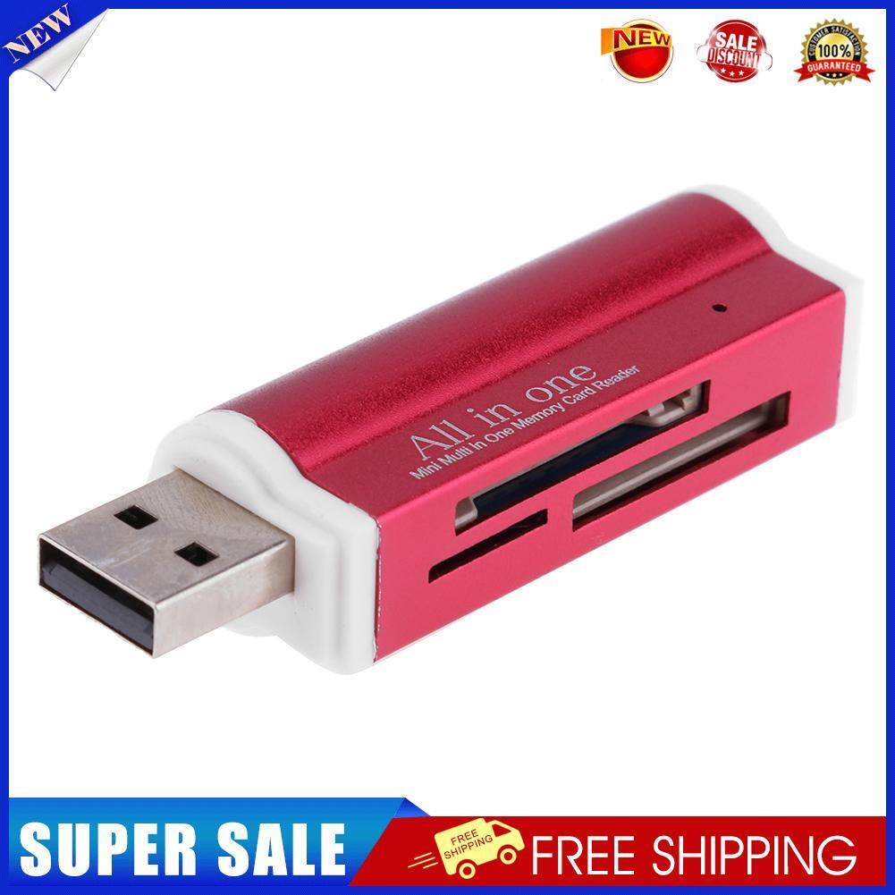 USB2.0 4 in 1 Multi Memory Card Reader for SD/SDHC/Mini SD/MMC/TF (Red)