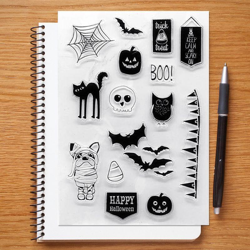 Halloween Silicone Clear Seal Stamp DIY Scrapbooking Embossing Photo Album Paper