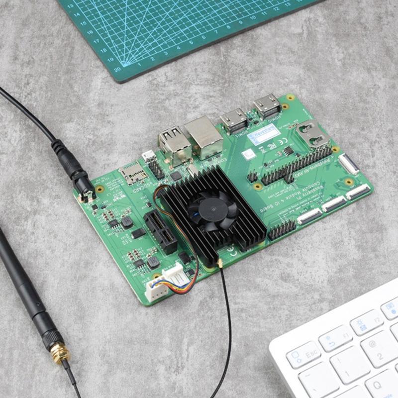 CM4 Embedded Heatsink Cooler Radiator PWM Fan for Raspberry Pi 3 B Computer CM4