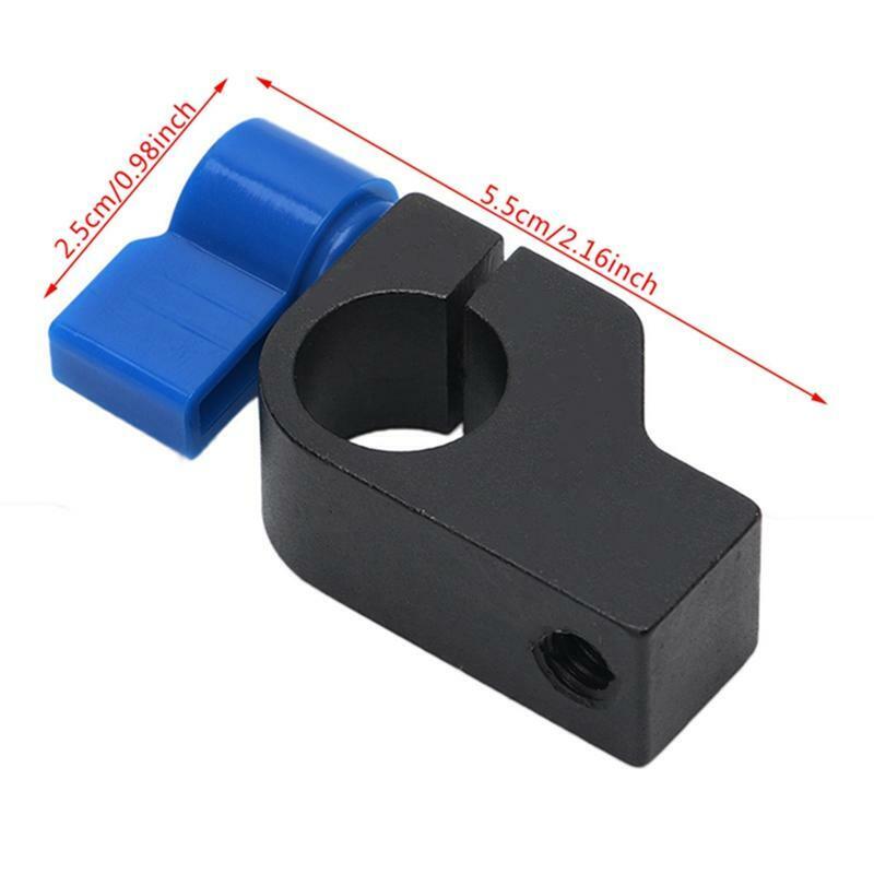 15mm Rod Clamp Holder "1/4" Thread DSLR Camera Rig Rail Support System Arm