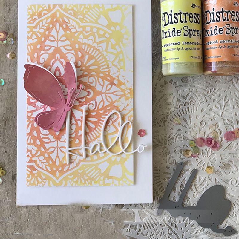 Hallo Metal Cutting Dies Stencil Scrapbooking DIY Album Stamp Paper Card Emboss