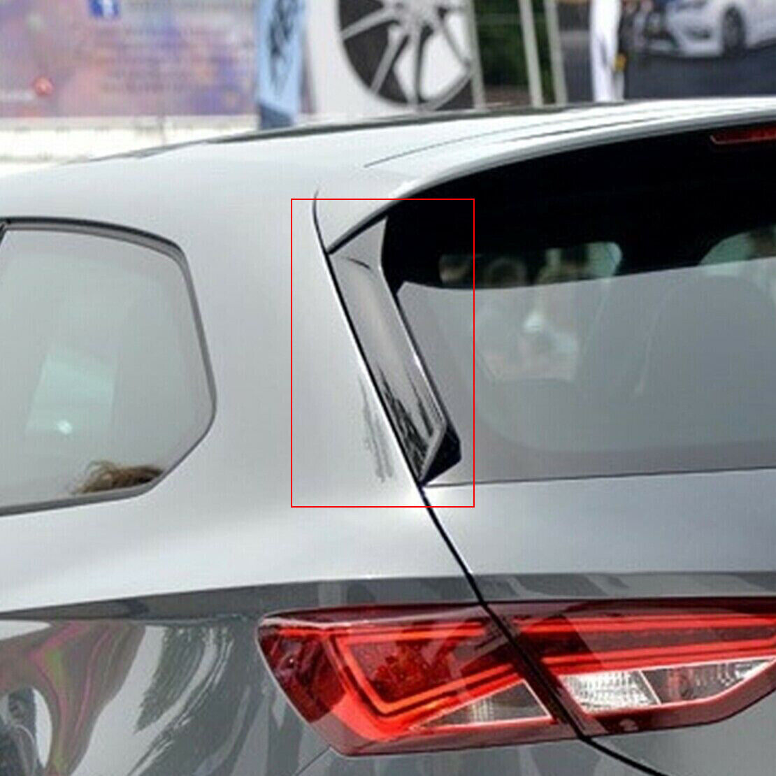 Rear Window Spoiler Side Wing Trim Cover fit for Seat Leon FR MK3 2013 to 2021