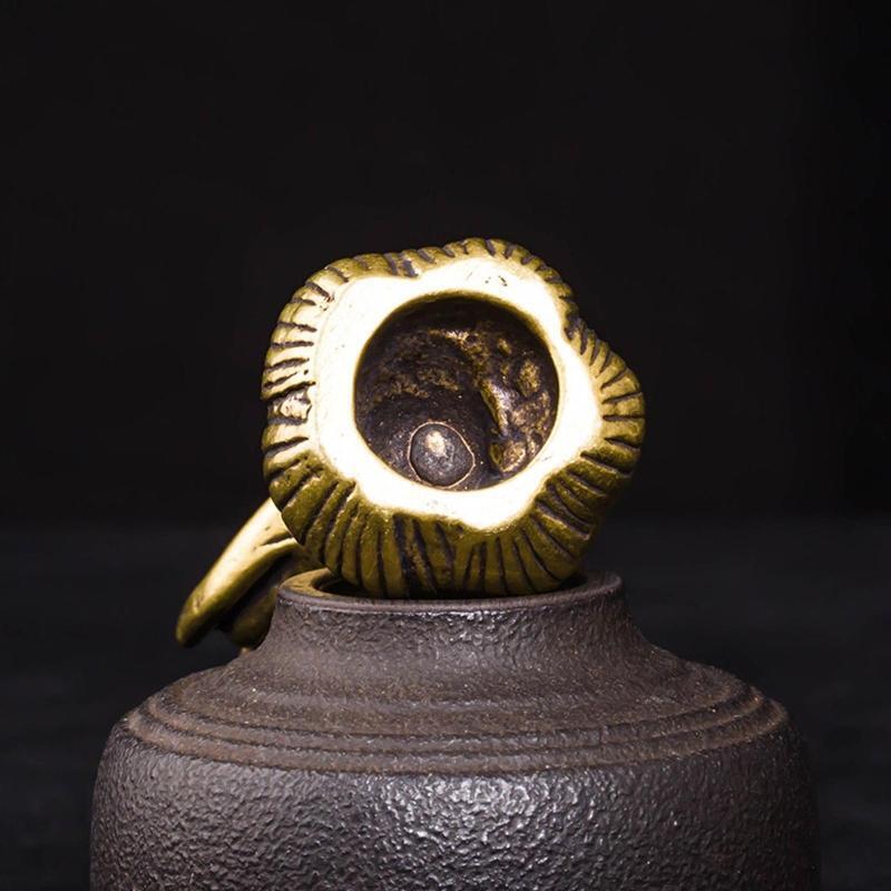 Brass Incense Burner Lotus Flower Buddha Hand Backflow Incense Holder Decoration