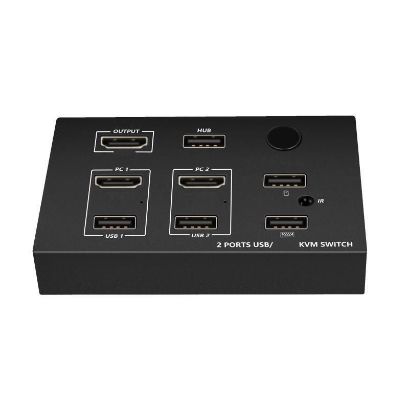 KVM Switch 2 Port Support Keyboard Switch HDMI-com USB Switcher for 2PC Share