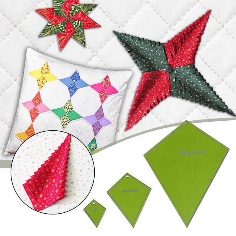 Sewing Template Ruler Set Art DIY Tool for Pillow Quilt Coaster Cushion 3 Set