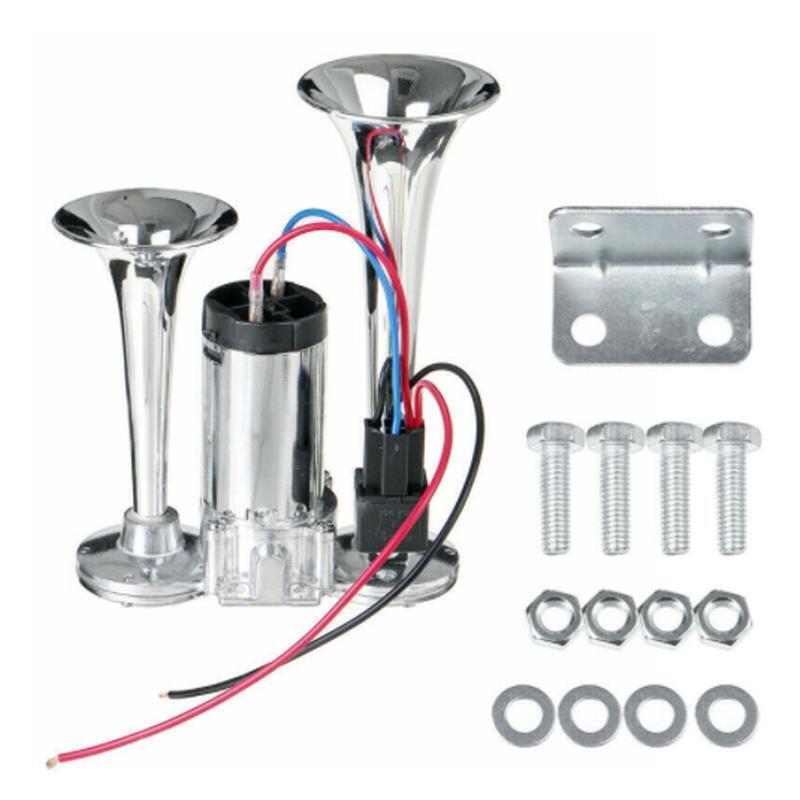 Dual Pipe Trumpet Compressor Bocina for Trucks Cars Automobiles 12V 600DB Horn