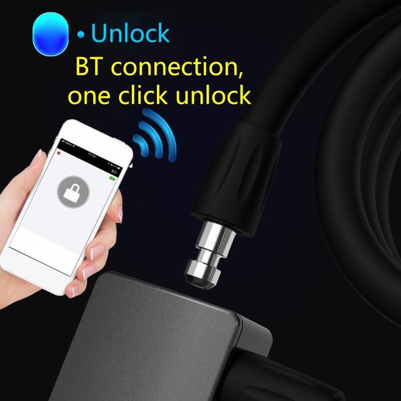 Fingerprint Bike Lock Support APP Unlock Waterproof Anti-theft Bike Lock Cable