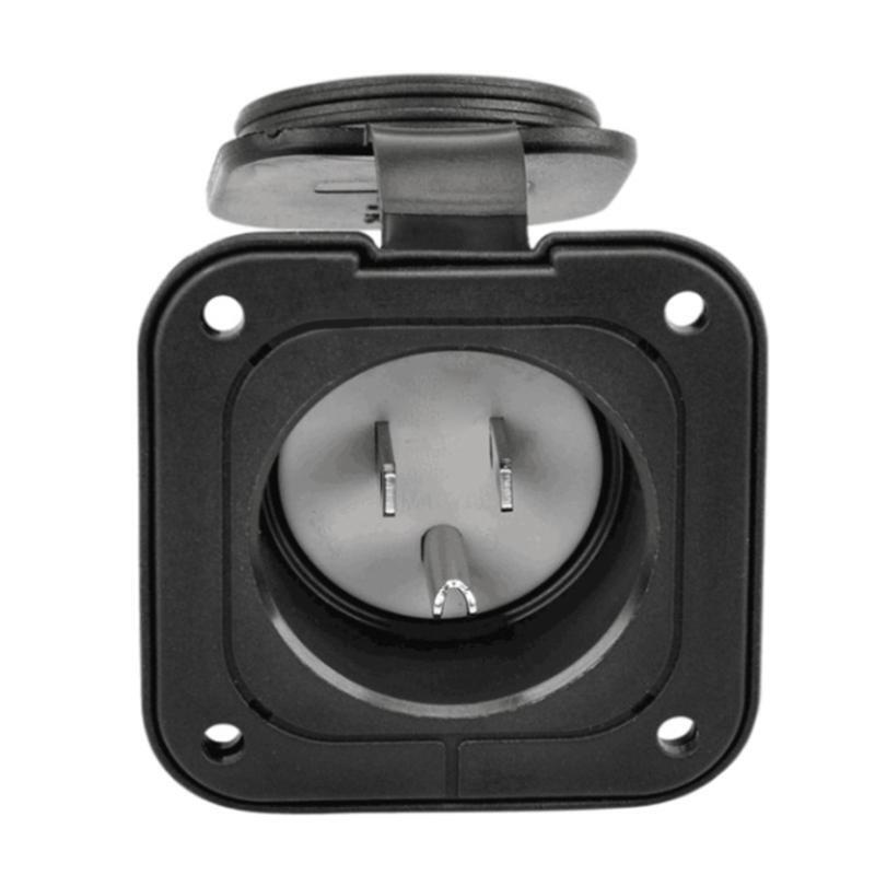 Power Inlet Port Plug 125 Volt AC Port Plug 15 Amp RVs Electrical Outlet Socket