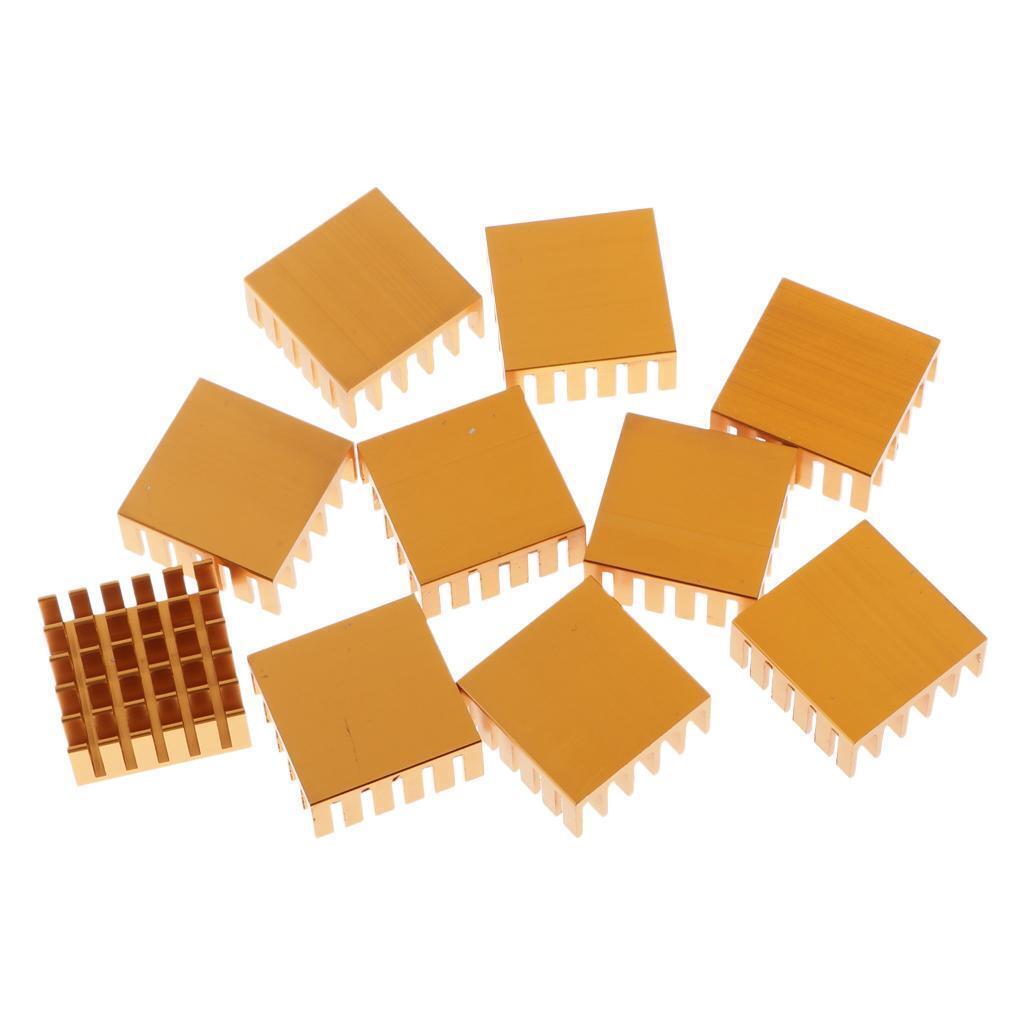 10x Heat Sink Cooling Module Aluminum Heat Sink Radiator Fin (0.87 Inch X 0.87