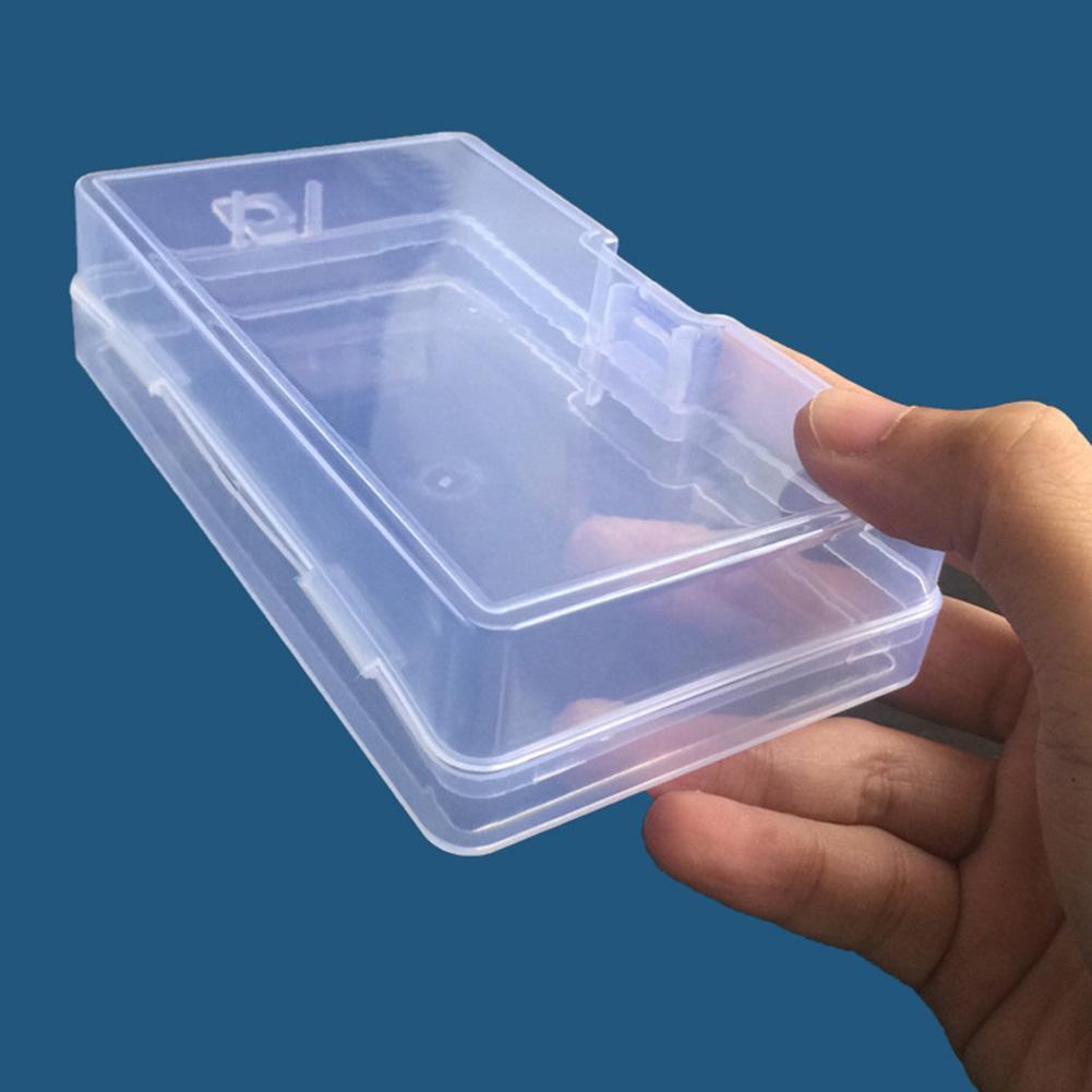 Small Transparent Plastic Storage Box Jewelry Parts Functional Boxes (Blue