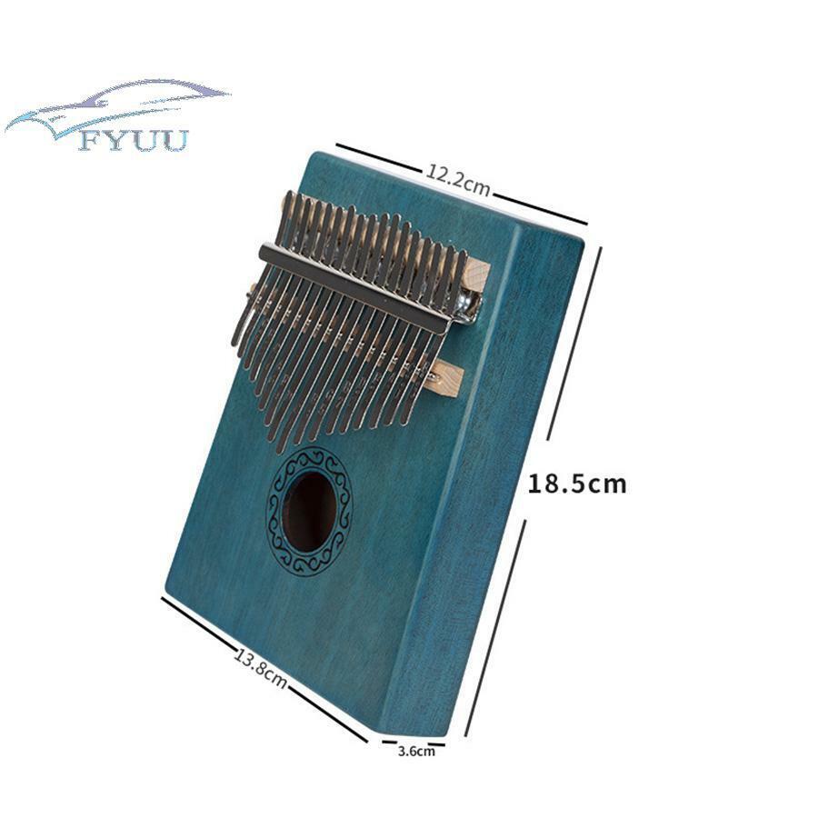 Finger 17 Keys Kalimba Thumb Piano Instrument Mahogany Wood with Tuner Hammer 1x