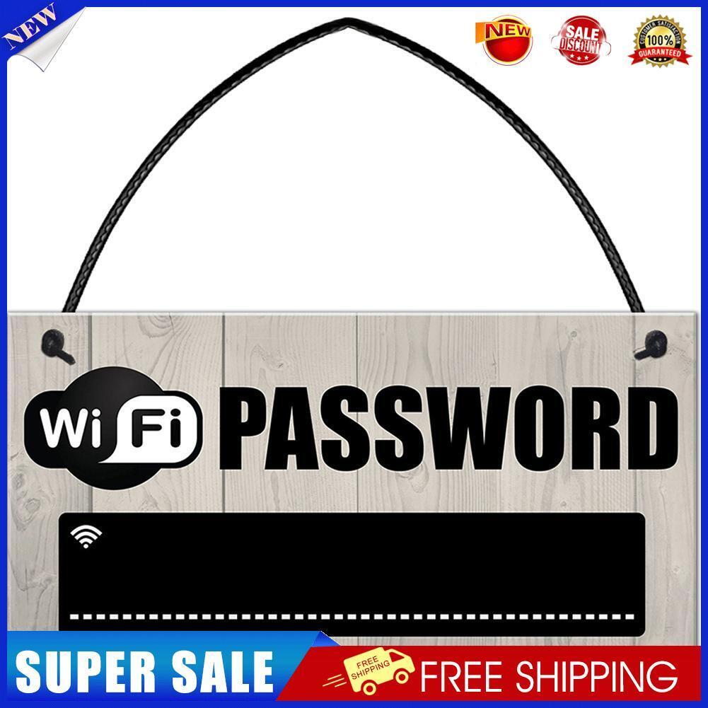 Wooden WiFi Password Hanging Board Chalkboard Internet Signal Plate Decor