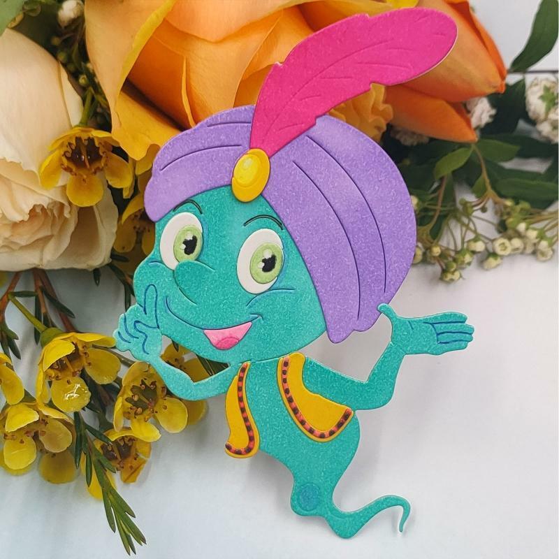 Lamp Elf with Feather Hat Metal Cutting Dies Stencil DIY Scrapbooking Template