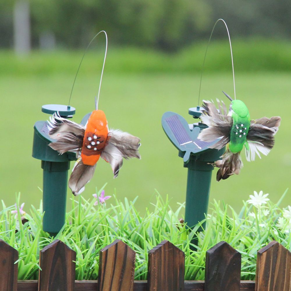 Garden Decoration Electric Feather Bird Solar Animal Decoration Hummingbird