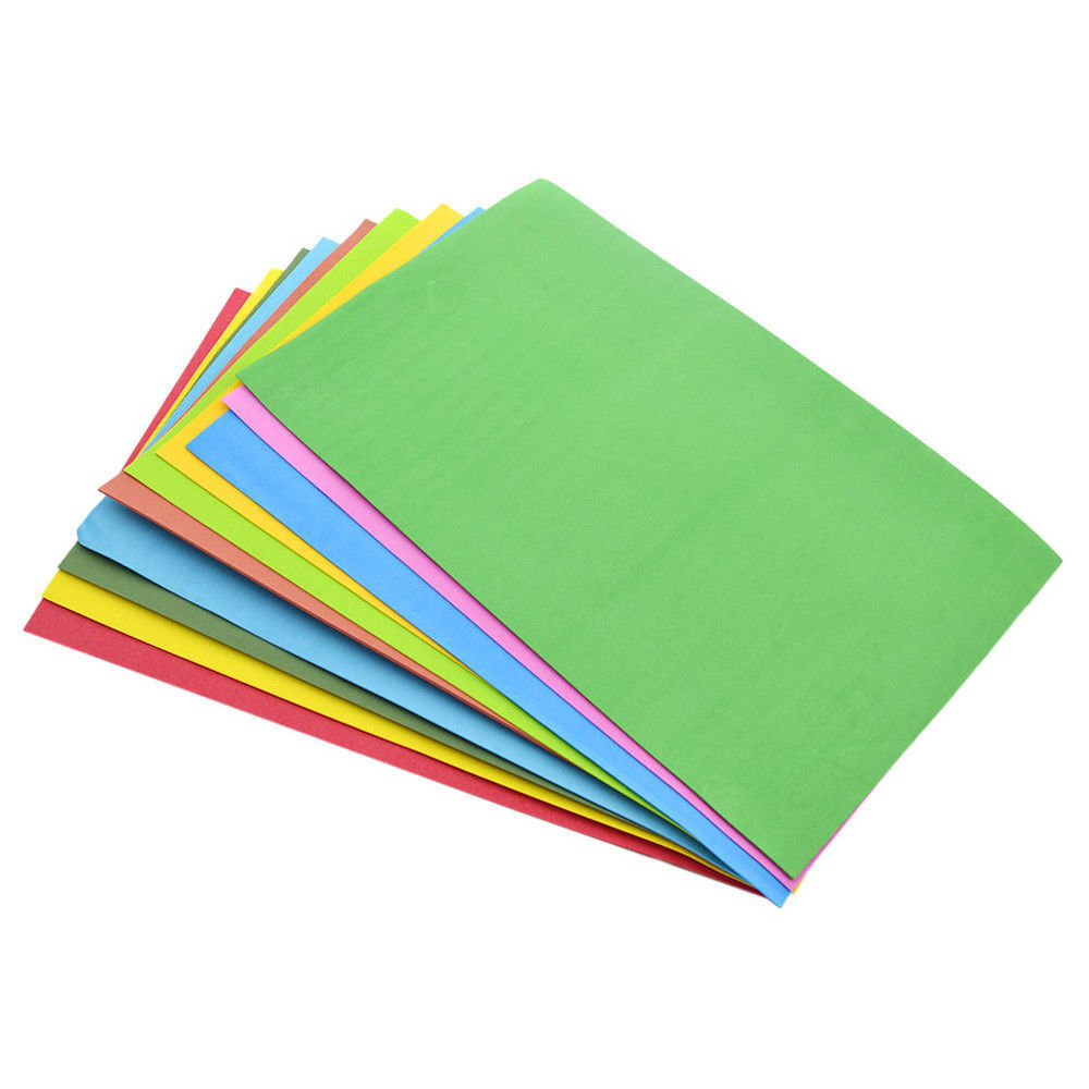 10x Foam Multicolour Sheets A4 Children's crafts KIDS Funky Foam Sponge EVA