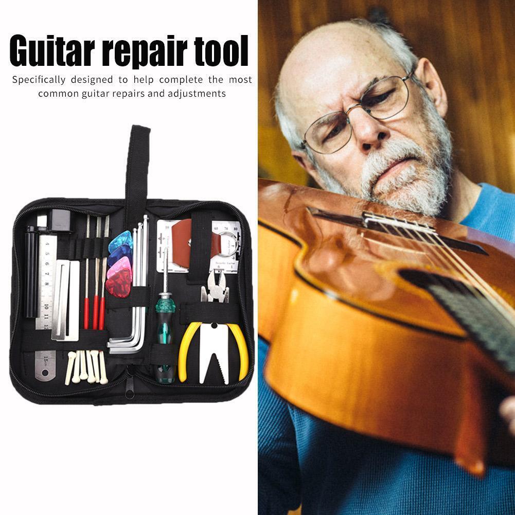 Guitars Repair Maintenance Tool Set Guitar Toolkit with String Cutter Ruler