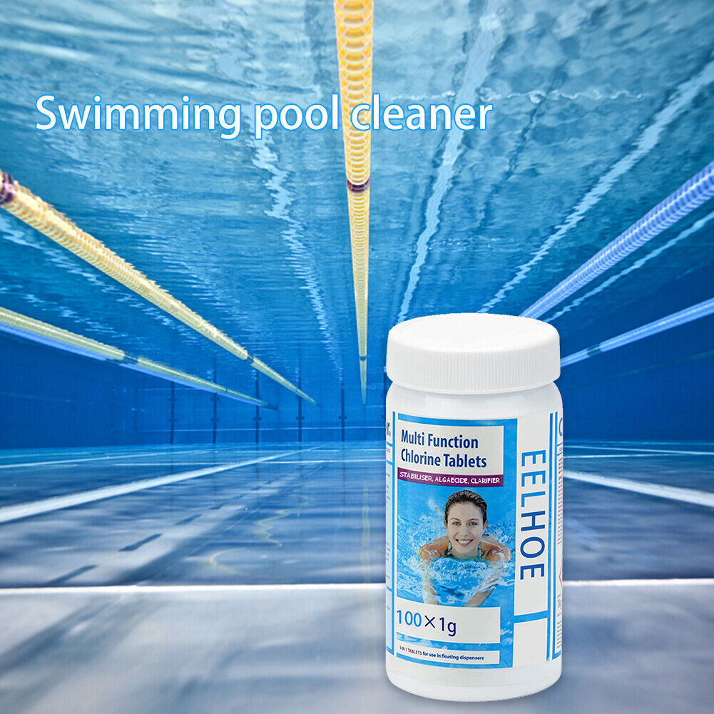 100pcs 100g Swimming Pool Cleaning Tablets Effervescent Pills Cleaner Tools