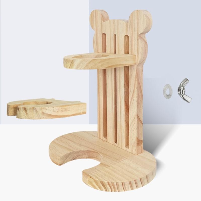 Hamster Water Bottles Position Adjustable Drinking Bottle with Wooden Base