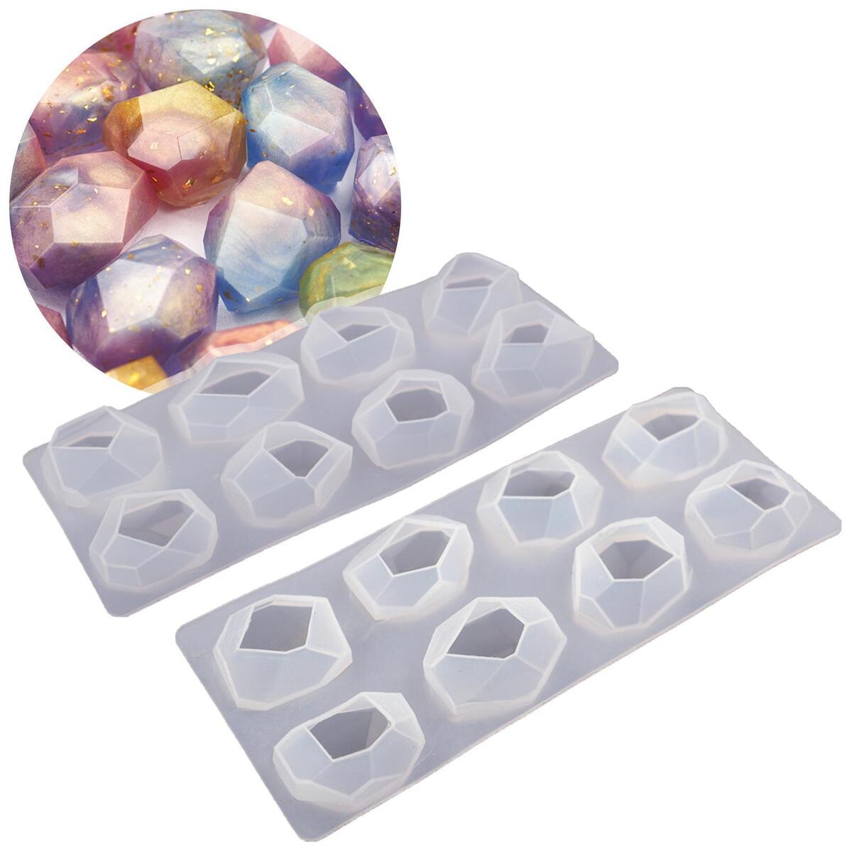2Pcs Irregular GEM Silicone Mould  Decoration Faceted