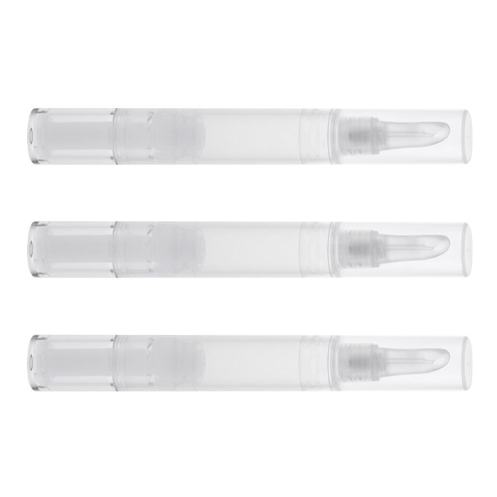 3 Pcs 5ML Empty Twist Pen Silicone Applicator Lip Gloss Cosmetic Containers