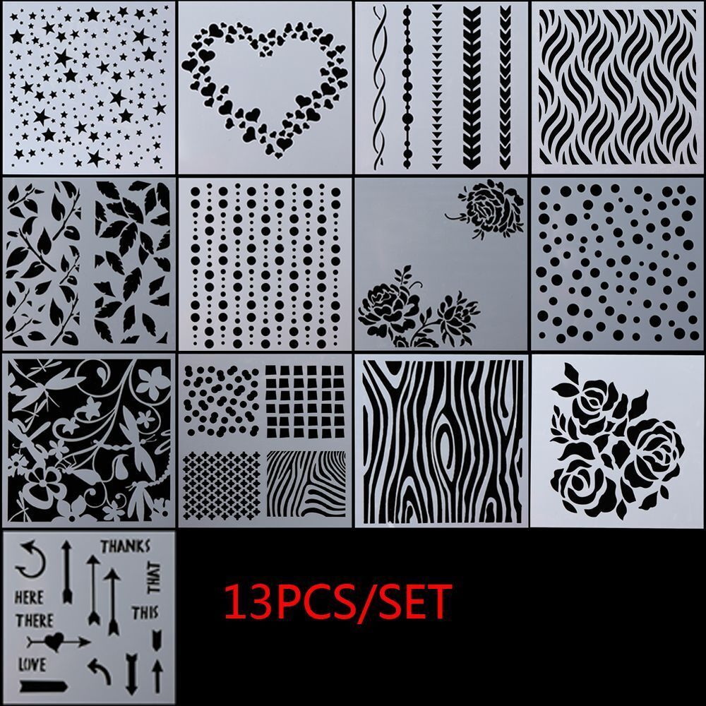 DIY Crafts Walls Painting Scrapbooking Layering Stencils Embossing Template