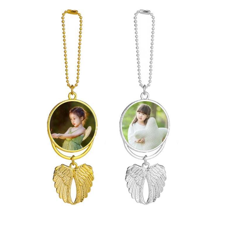 Dye Sublimation Angel Wings Pendant Blank Heat Transfer Printing Jewelry Making