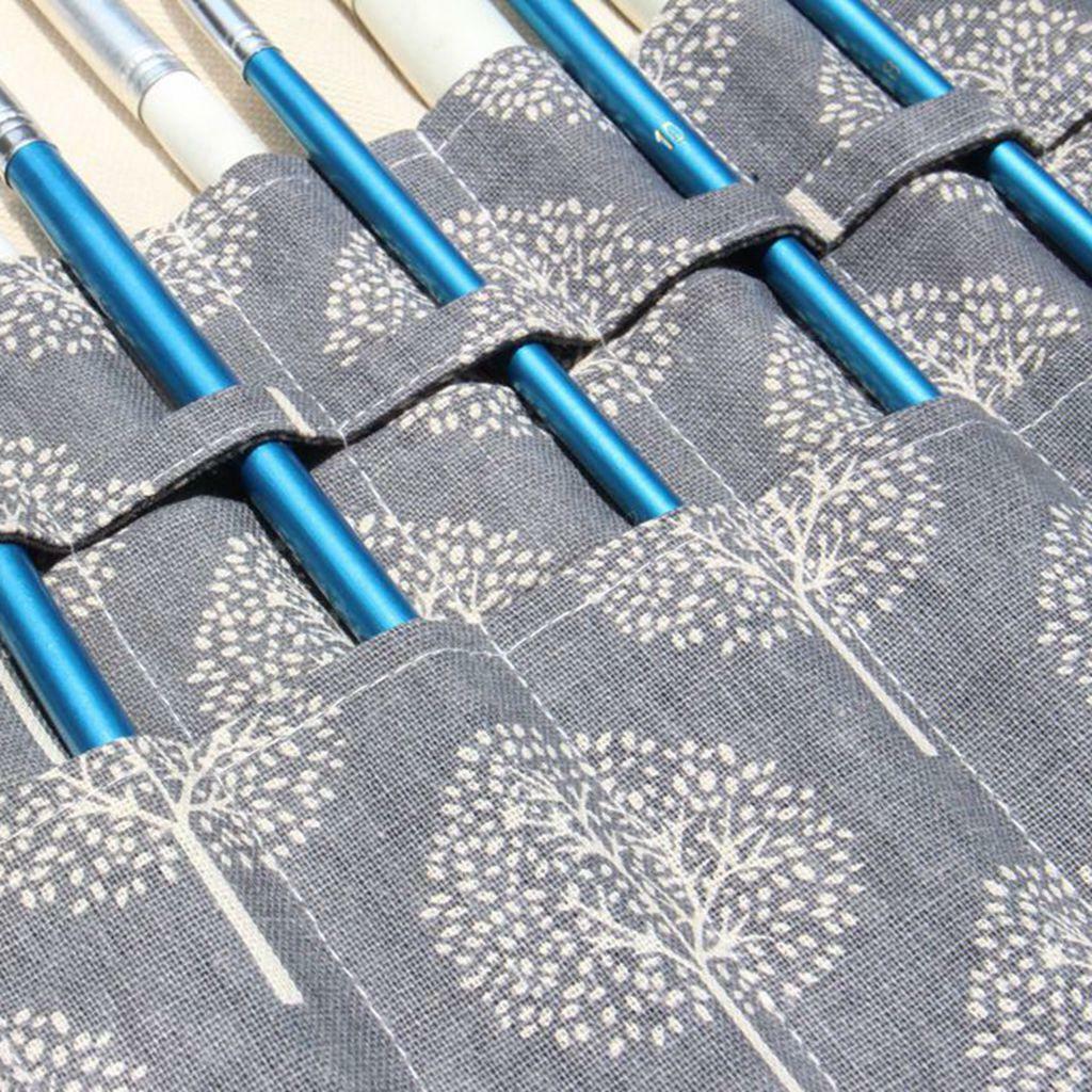 Chinese   Up Canvas Paint Brush Storage Case  Pouch Bag