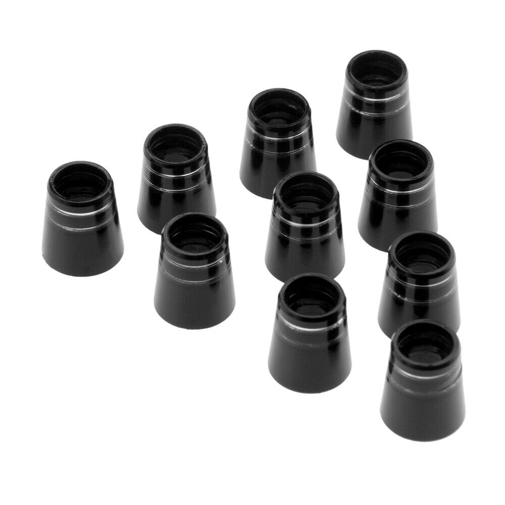Lot of 10Pcs Black Plastic 15mm Golf Ferrule Replacement for .335 Tip Iron Shaft
