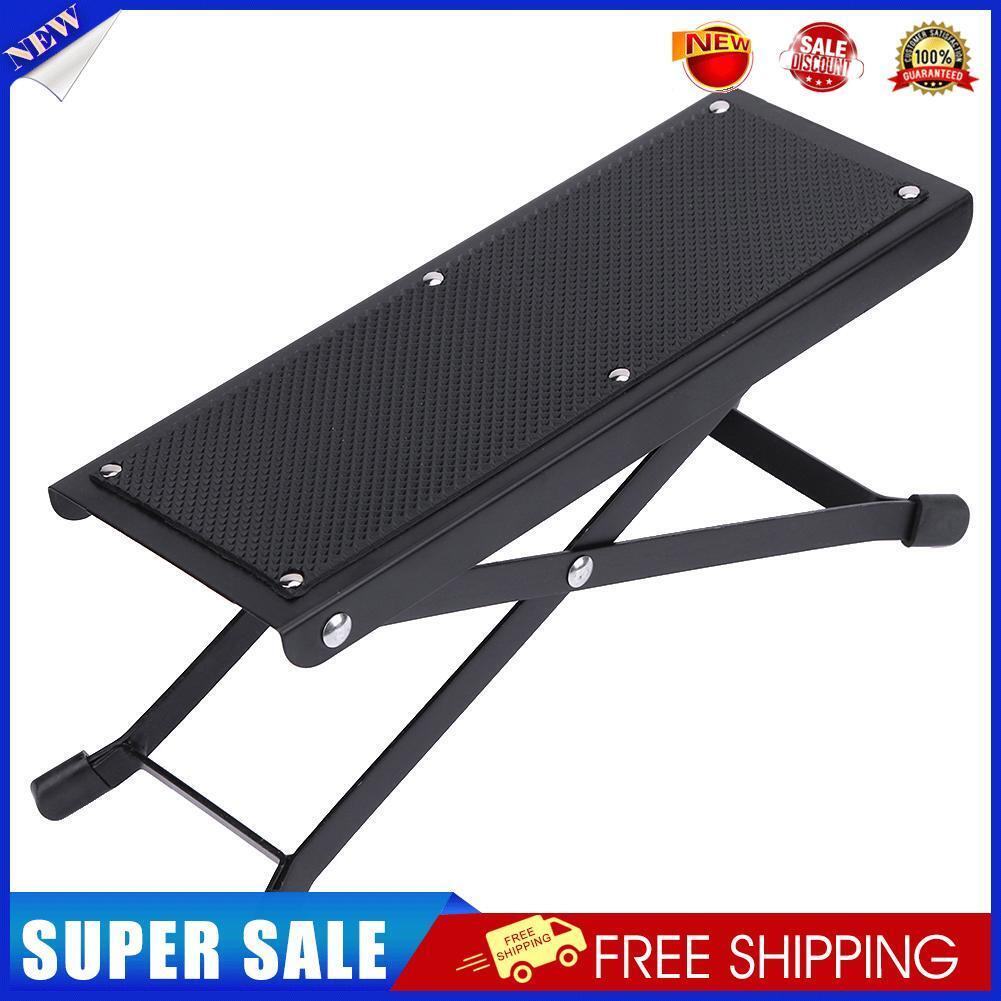 Anti-Slip Guitar Foot Rest Stool Guitar Pedal 4 Adjustable Height Levels