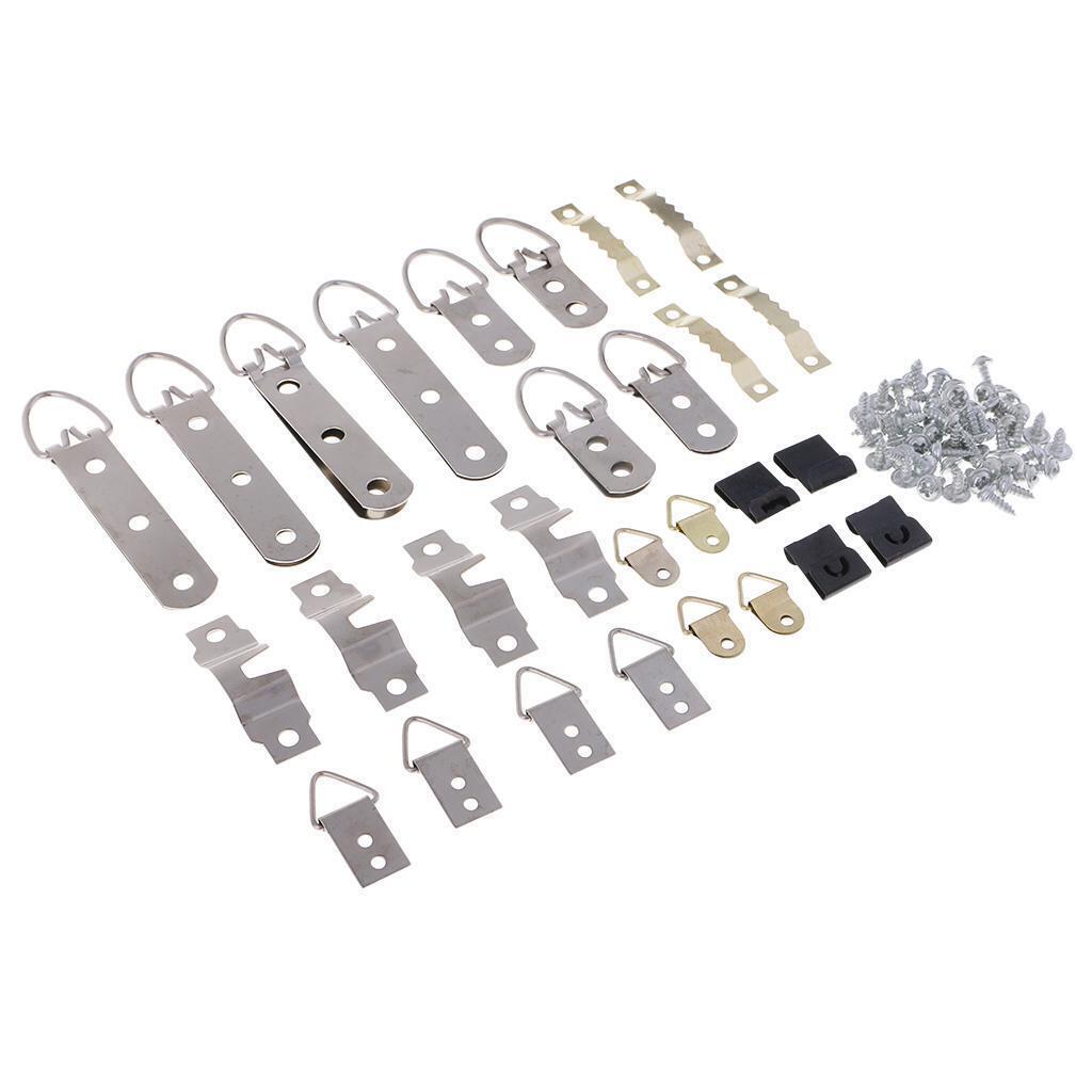 76x Photo Frame Hanging Kit Hanging Solutions Home Office Hanging Hooks Kit