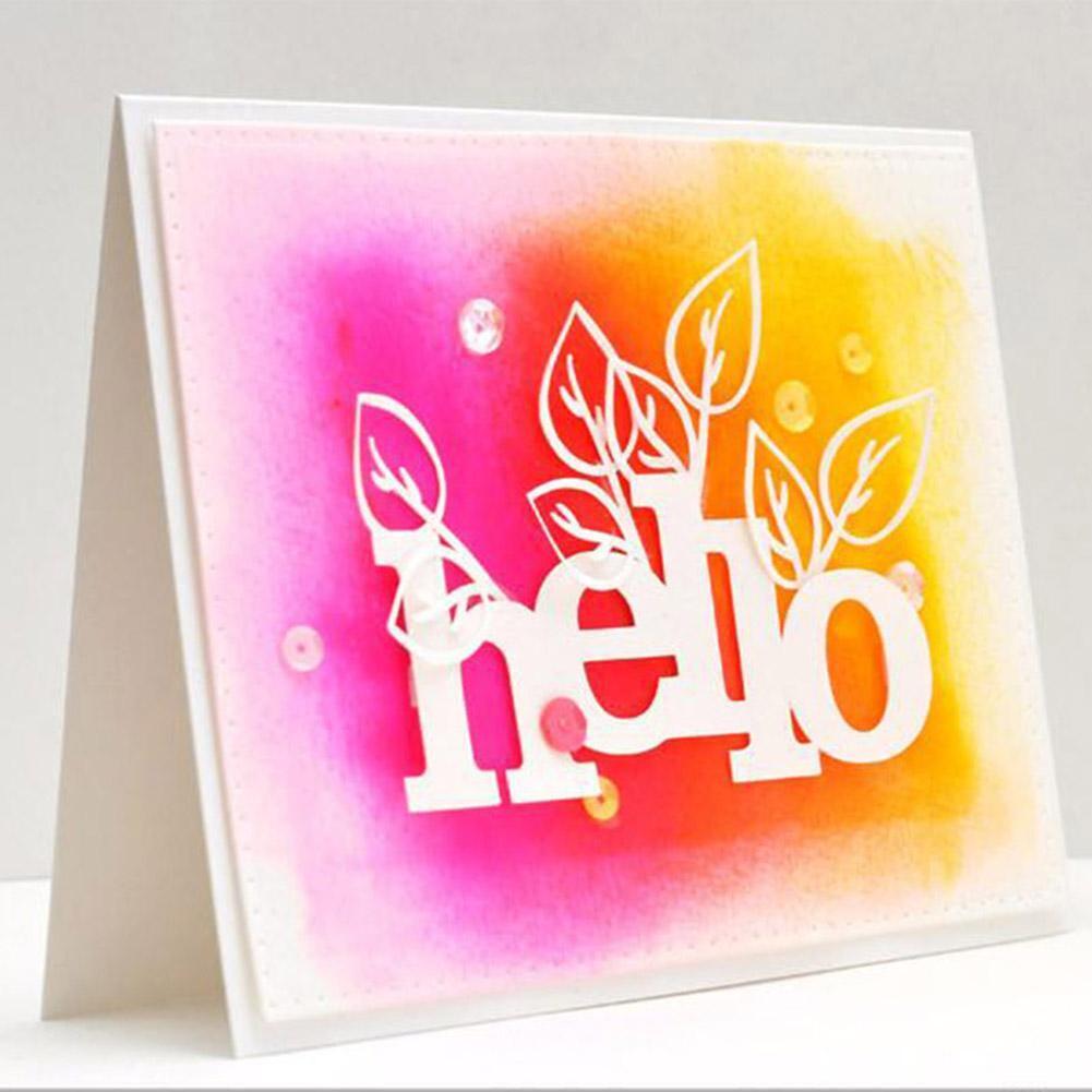 DIY Letter hello Shape Cutting Dies Stencil Scrapbooking Embossing Template
