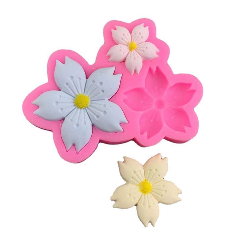 Cherry Flower Shape Silicone Chocolate Moulds Baking Molds Fondant Cake Decors