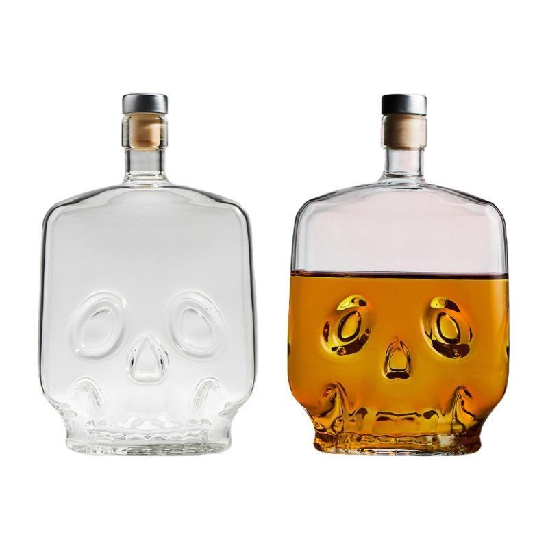 Glass Whiskey Decanter with Wine Stopper Transparent for Alcohol Bourbon Liquor