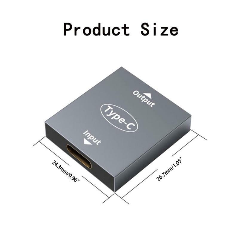 High Quality USB C One Female to Two Female One Point Two Metal Adapter